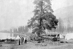 Drying Salmon S Thompson c1890